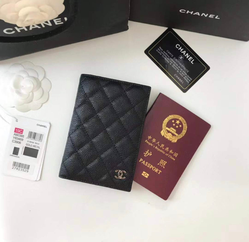 Leather passport book holder