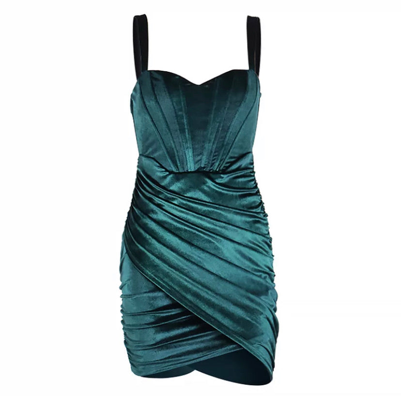 vestido verde esmeralda