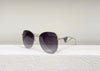 Large lens silver sunglasses