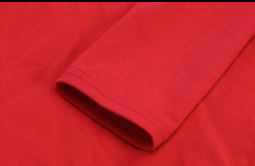 Body rojo manga larga