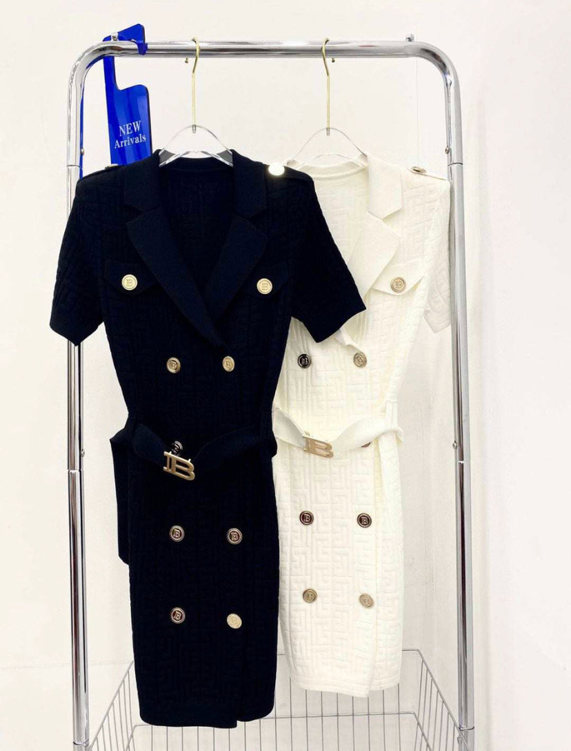 Black or White button up dress